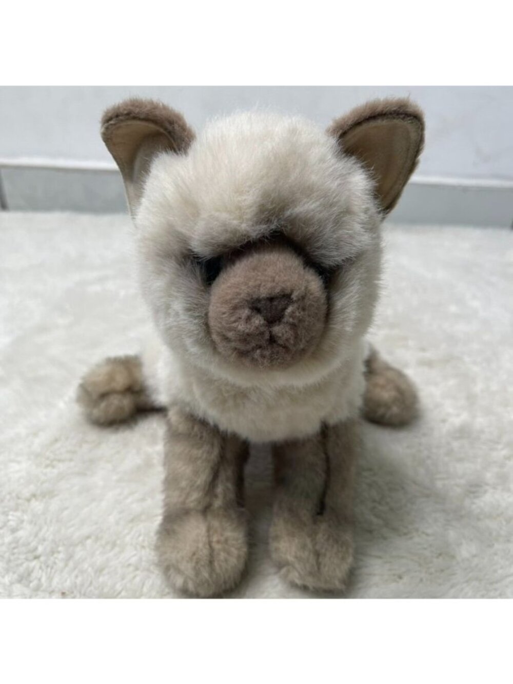 Douglas Cuddle Toys Fu Siamese Cat 9 DLUX Plush Stuffed Animal Soft Cream Brown